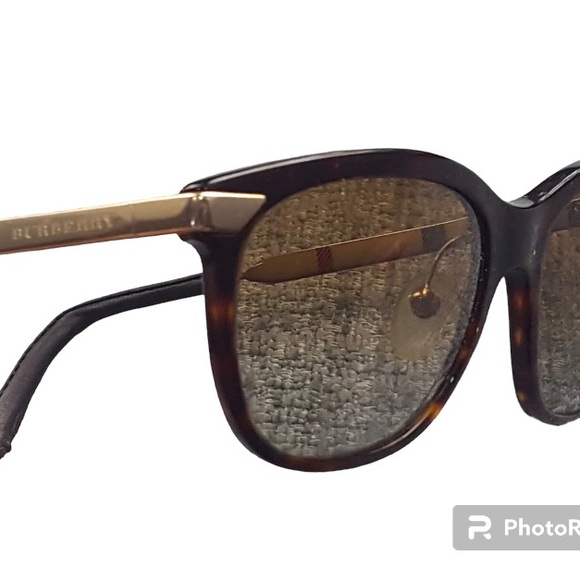 BURBERRY *RARE* Tortoiseshell Brown and Gold Sunglasses - Picture 2 of 12
